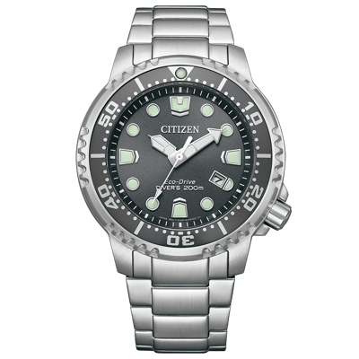 Pre-owned Citizen Promaster Marine Bn0167-50h Eco-drive Diver Watch Gray Dial 44mm