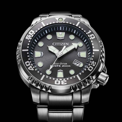 Pre-owned Citizen Promaster Marine Bn0167-50h Eco-drive Diver Watch Gray Dial 44mm