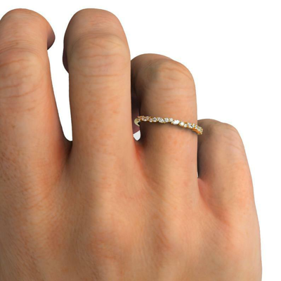 Pre-owned Handmade Diamond Wedding Band / 14k Marquise And Round Diamond Wedding Ring Wedding Band In White