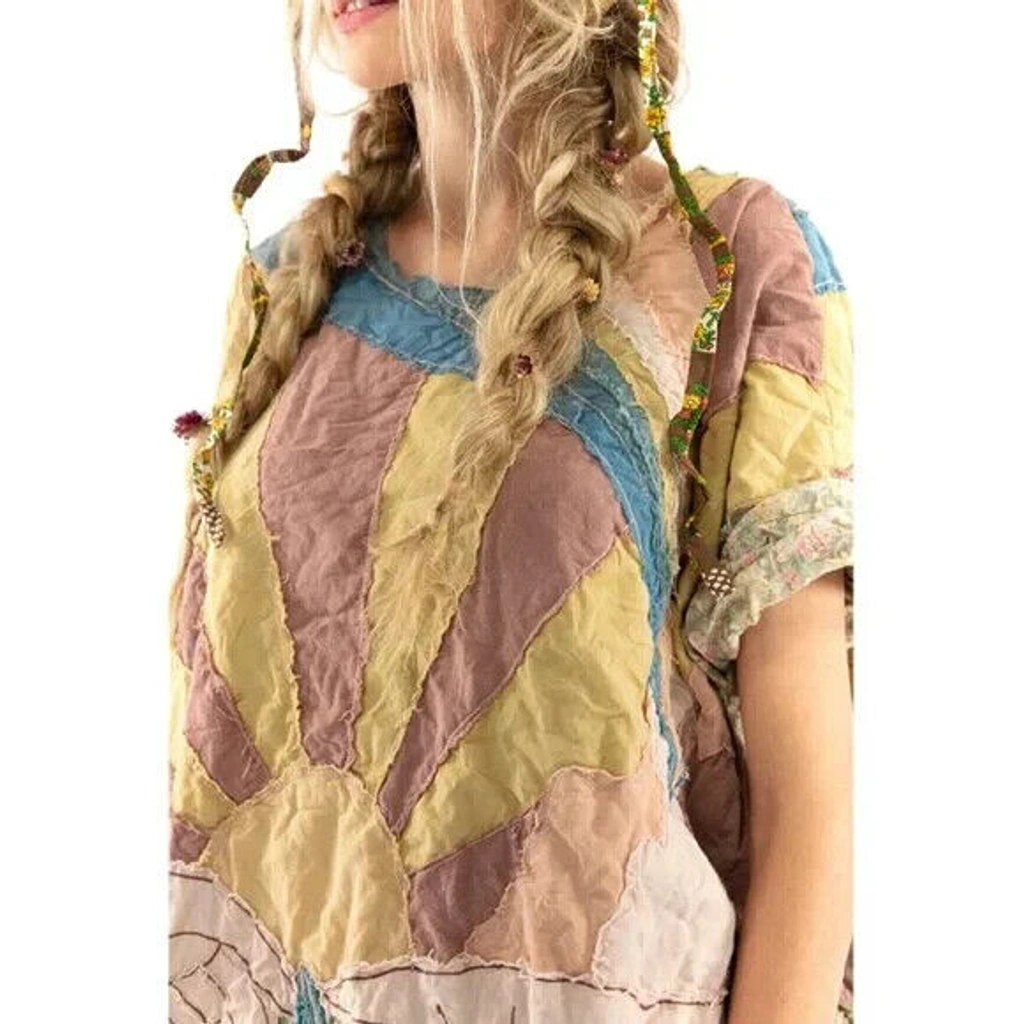 Magnolia Pearl ★ Sunrise Artist Smock dress Applique Artist Smock in Sunrise - Boho-Chic Clothing