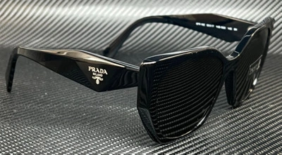 PRADA Pre-owned Pr 19zs 1ab5s0 Black Dark Grey Women's 55 Mm Sunglasses In Gray