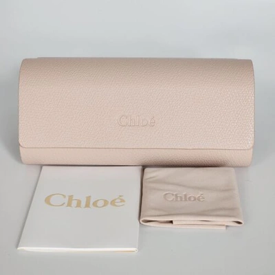 Pre-owned Chloé ?chloe Ch0054s Square Oversized 004 Gold/ Pink Orange Gradient Sunglasses