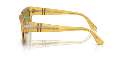 Pre-owned Persol 0po3315s 204/4e Miele/green Rectangular Men's Sunglasses