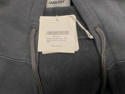 Pre-owned Ambush $800  Women's Black Cotton Cross Wrap Cropped Hoodie Sweater Size Xs