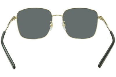 Pre-owned Gucci Gold Red Green 58 Mm Women's Sunglasses Gg0852sk-002 58 In Gray
