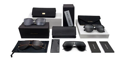 Pre-owned Dolce & Gabbana Dg4414 Sunglasses Top Black On Zebra Gray Gradient 54mm