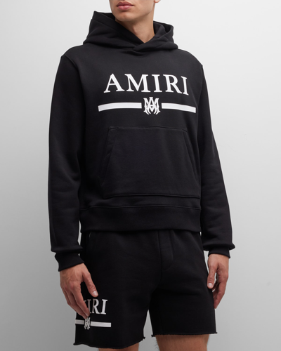Shop Amiri Men's Ma Bar Logo Hoodie In Black