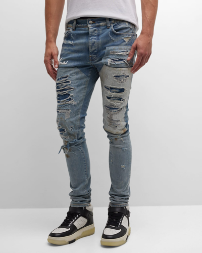 Shop Amiri Men's Artisanal Ripped Skinny Jeans In Aritisinal