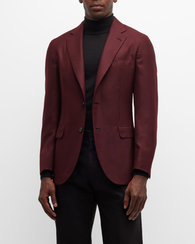 Shop Brioni Men's Burg Cashmere Blazer In Lacquer