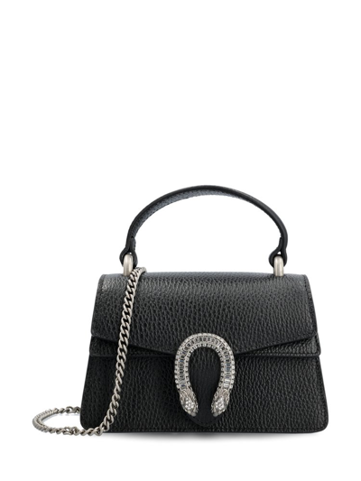 Shop Gucci Dionysus Mini Shoulder Bag In Black