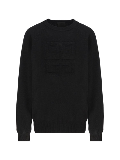 Shop Givenchy 4g Motif Knitted Jumper In Black