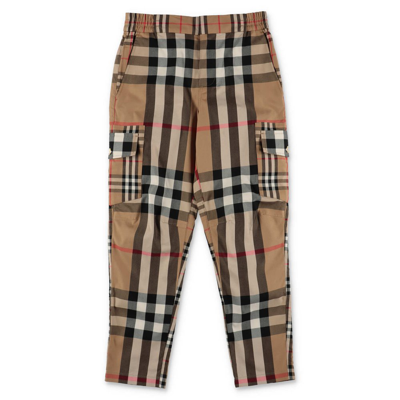 Shop Burberry Kids Mixed Vintage Check Straight Leg Trousers In Multi