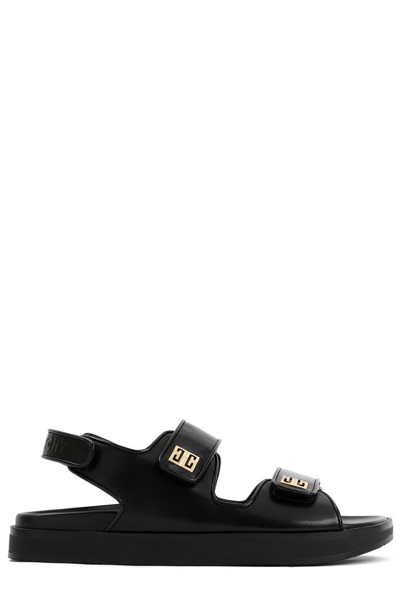 Shop Givenchy 4g Strap Sandals In Black