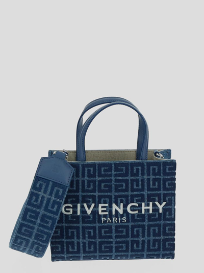 Shop Givenchy 4g Motif Mini G Tote Bag In Blue