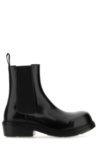 Shop Bottega Veneta Block Heel Ankle Boots In Black