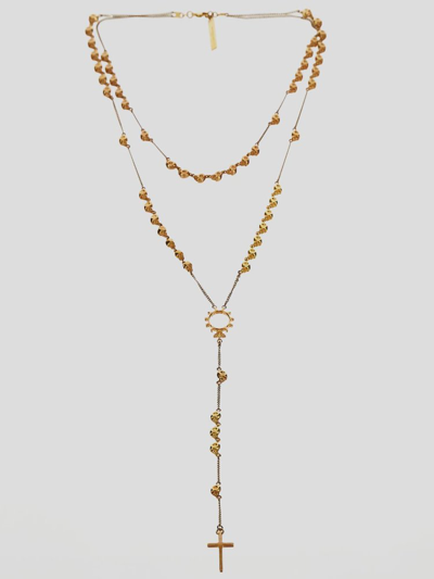 Shop Givenchy Cog Detailed Chain Necklace In Gold