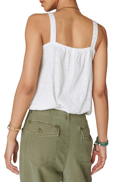 Shop Lucky Brand Embroidered Bubble Tank In Whisper White