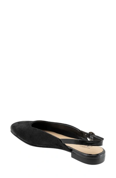 Trotters Holly Slingback Flat In Blk Mini Dot