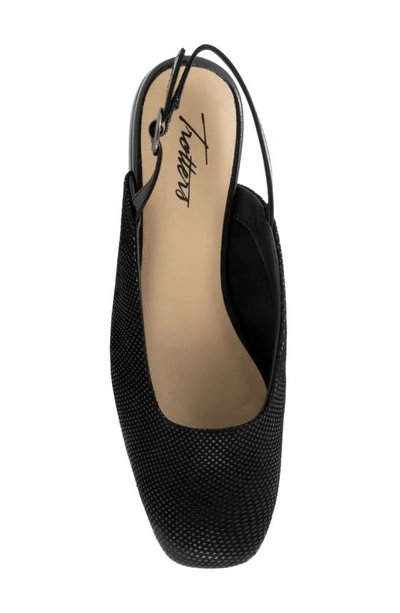 Trotters Holly Slingback Flat In Blk Mini Dot