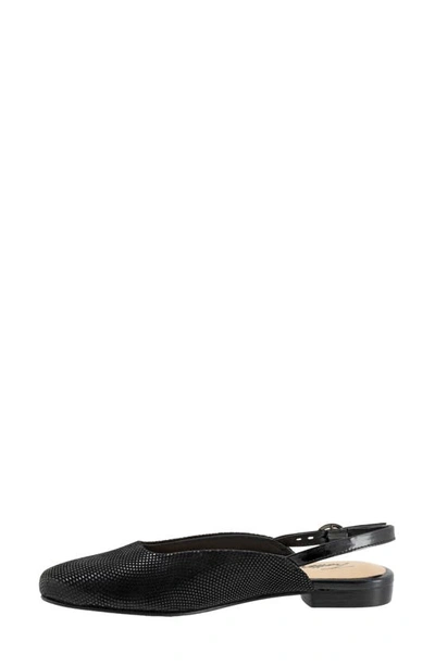 Trotters Holly Slingback Flat In Blk Mini Dot
