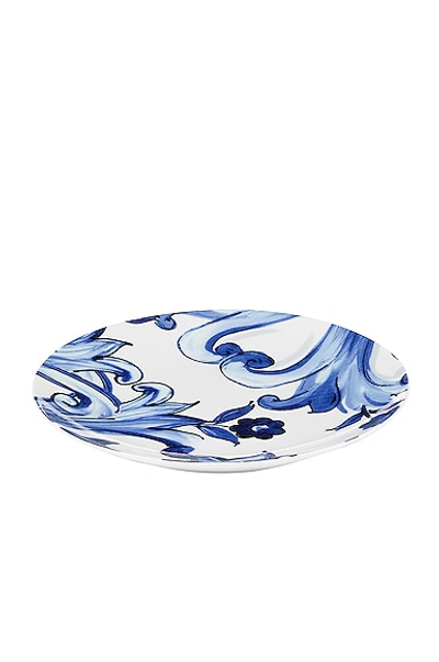Dolce & Gabbana Casa Set Of 2 Mediterraneo Fiore Piccolo Bread Plates In Blue & White