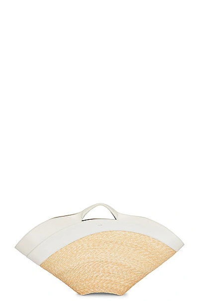 Shop Alaïa Large Khaima Panier Bag In Ivoire