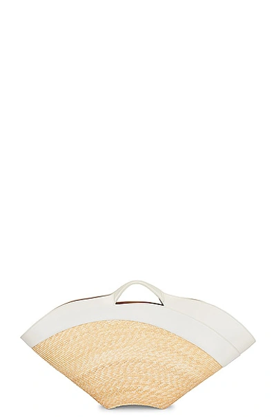 Shop Alaïa Large Khaima Panier Bag In Ivoire