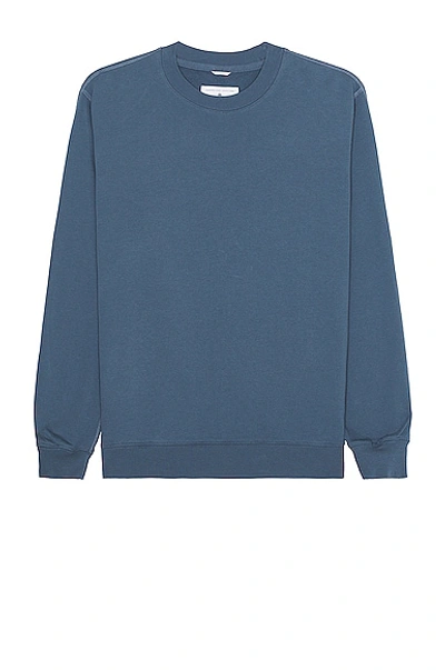 Shop Reigning Champ Lightweight Terry Classic Crewneck In Washed Blue