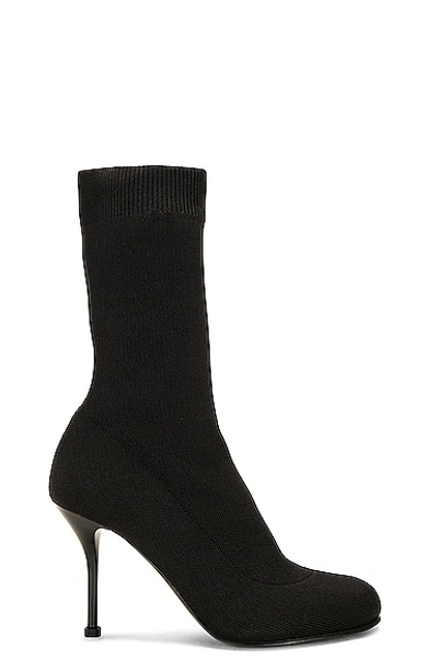 Shop Alexander Mcqueen Half Knit Sock Boot In Black