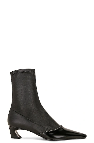 Shop Acne Studios Pointed Toe Ankle Boot In Black