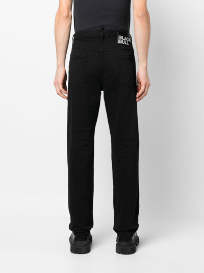 Shop Dsquared2 Straight-leg Denim Jeans In Black