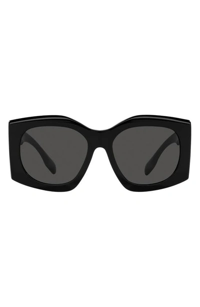 Shop Burberry Madeline 55mm Irregular Sunglasses In Black
