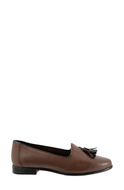 Shop Trotters Liz Tassel Loafer In Dark Taupe