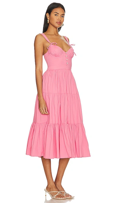 Tularosa Poppy Midi Dress In Pink