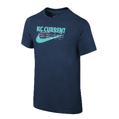 Shop Nike Kansas City Current Big Kids' (boys')  Soccer T-shirt In Blue