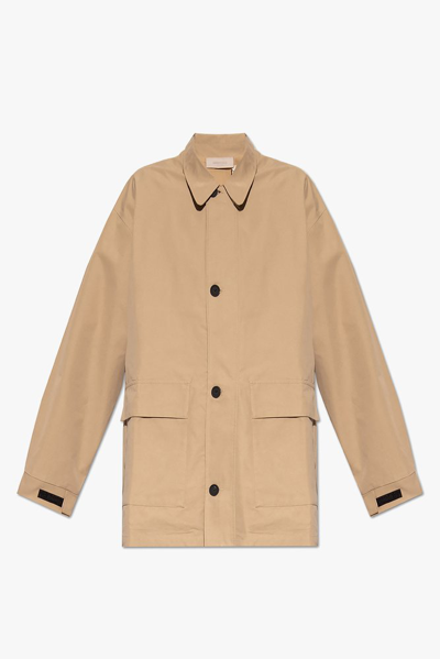 Shop Essentials Fear Of God  Buttoned Jacket In Beige