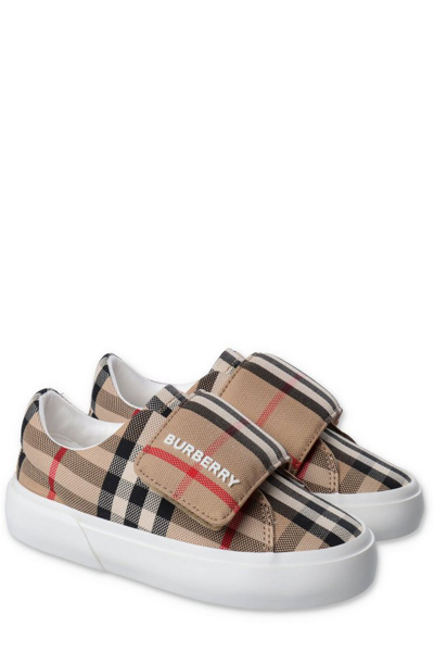 Shop Burberry Kids James Checked Logo Printed Touch In Multi