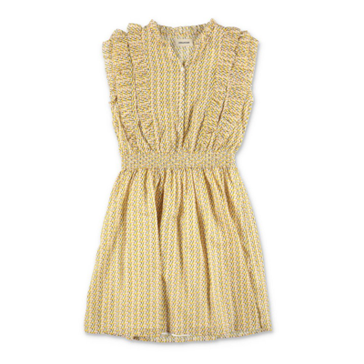 Shop Zadig & Voltaire Kids Ruffled Flared Dress In Multi
