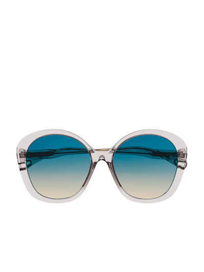 Shop Chloé Eyewear Round Frame Sunglasses In Transparent