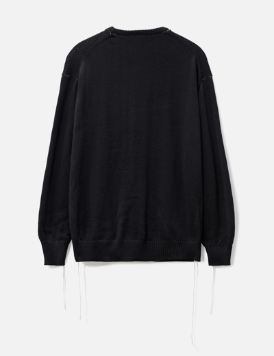 Shop Undercover Chaos Raw Edge Sweater In Black