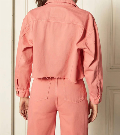 Shop Boyish The Harvey Crop Jacket In Pretty In Pink