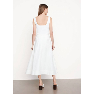 Shop Vince Utility Button Front Midi Skirt In White