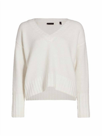 Shop Atm Anthony Thomas Melillo Chenille V-neck Sweater In White