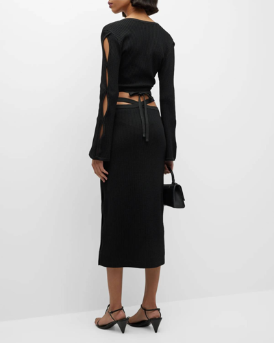 Shop Paola Bernardi Viviane Skirt In Black