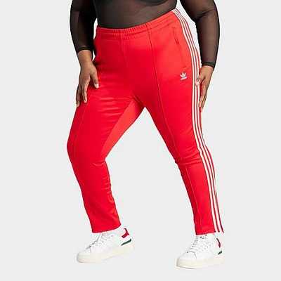 Shop Adidas Originals Adidas Women's Originals Adicolor Superstar Track Pants (plus Size) In Better Scarlet