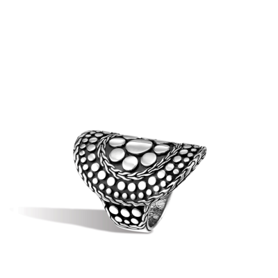 Shop John Hardy Dot Curved Ring In Silver
