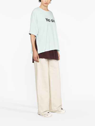 Shop Undercover No Sir Layered T-shirt In Green