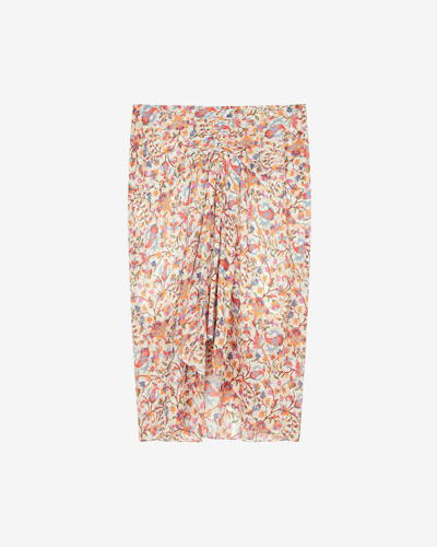 Shop Isabel Marant Étoile Gibsi Cotton Skirt In Orange