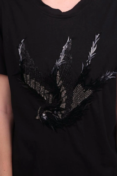 Shop Any Old Iron Black Swallow T-shirt For Women