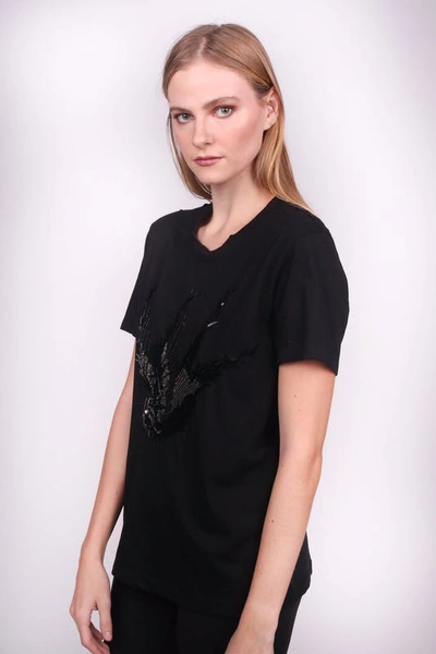 Shop Any Old Iron Black Swallow T-shirt For Women